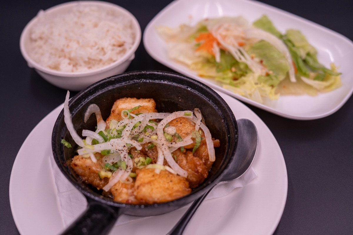 Grilled shrimp dish at Vietnamese Cuisine in Evansville