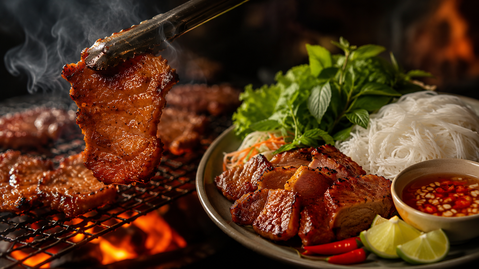 Vermicelli bowl ingredients at Vietnamese Cuisine in Evansville